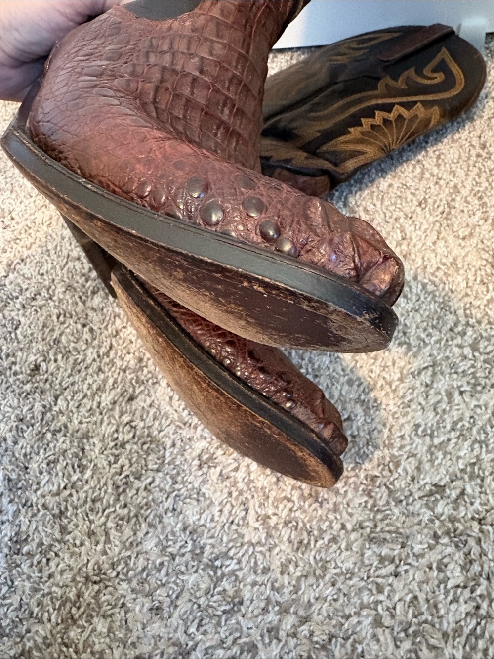 Cuadra Limited Edition Men's Hornback Caiman Alligator Cowboy Boots Size 10.5 US - Picture 12 of 13